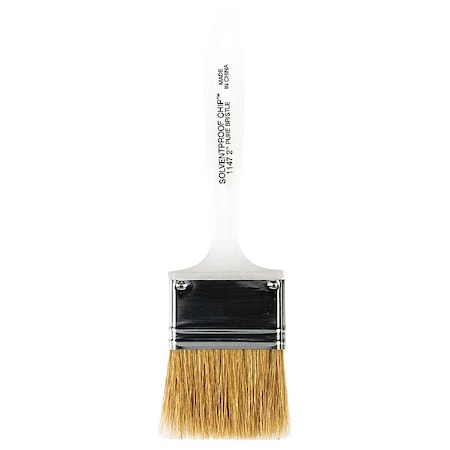 2" Chip Soft, White China Bristle, Paint Brush, Plastic Handle
