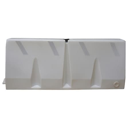 Polycade Traffic Barrier, Plastic, Diamond, 24 1/2 in Height, 58 1/4 in Length, 35 lb, White