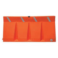 Polycade Traffic Barrier, Plastic, Diamond, 34 in Height, 73 3/4 in Length, 58 lb, Orange