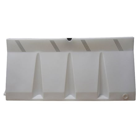 Polycade Traffic Barrier, Plastic, Diamond, 34 in Height, 73 3/4 in Length, 58 lb, White