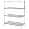 Wire Shlv Unit, Cap:500 lb, 18inx74inx60in
