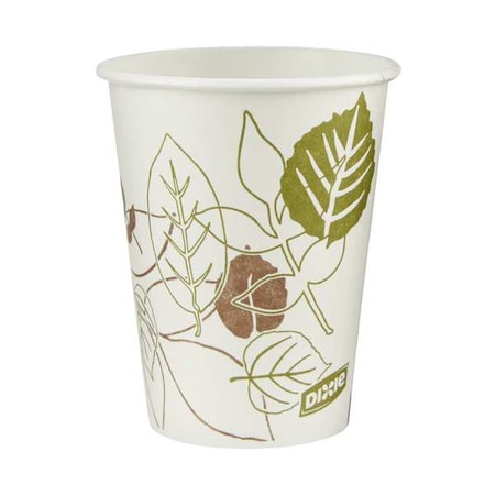 Disposable Hot cup 8 oz. White, Paper, Pathways, Pk1000