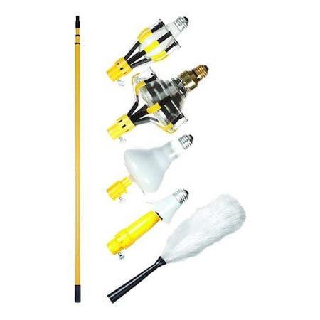 Light Bulb Changer Kit, Broken Bulb Changers & Duster, For Flood / Incandescent / Recessed Bulbs