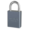 Padlock, Keyed Different, Standard Shackle, Rectangular Aluminum Body, Hardened Steel Shackle