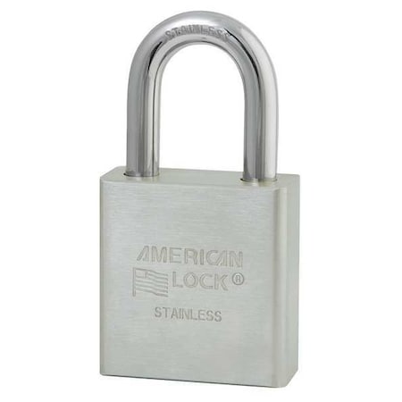 Padlock, Keyed Alike, Standard Shackle, Rectangular Stainless Steel Body, Stainless Steel Shackle
