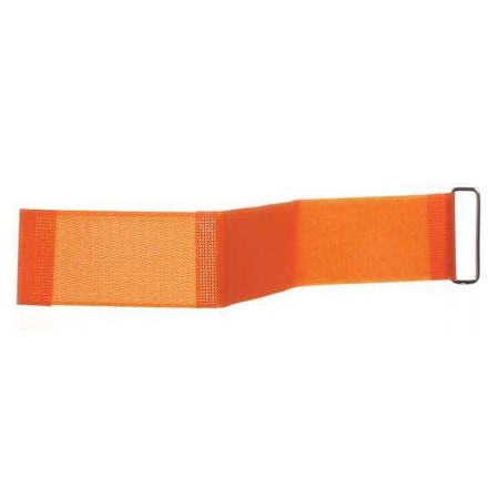 Back-to-Back Strap, No Adhesive, 25 in, 2 in W, Orange, 10 PK