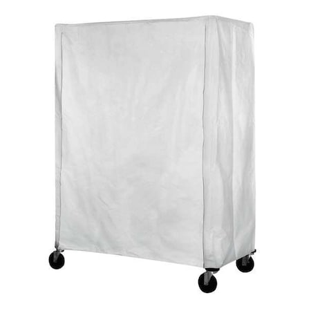 Cart Cover, 72x24x74, White, Polyester