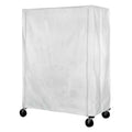 Cart Cover, 48x18x54, White, Poly, Zipper