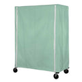 Cart Cover, 48x24x63, Green, Nylon, Zipper