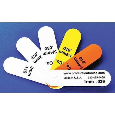 Feeler Gauge, 0.295 In Thick, 3 In L Blade
