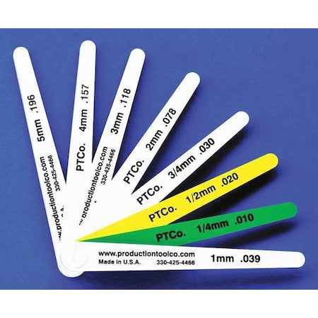 Feeler Gauge, 0.649 In Thick, 4 In L Blade