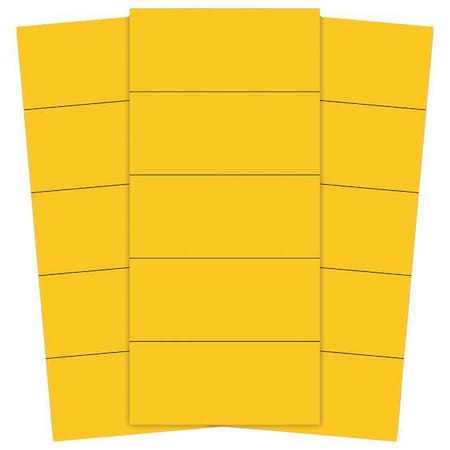 Magnetic Strips, Pre-Cut, 2in, Yellow, PK25