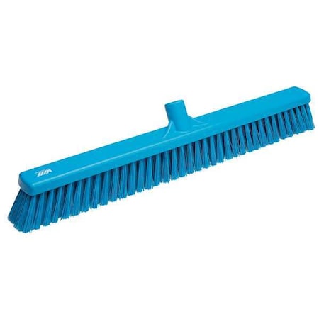 24 in Sweep Face Broom Head, Soft, Synthetic, Blue