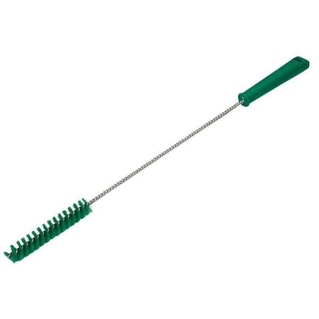 1 in W Tube and Valve Brush, Medium, 14 in L Handle, 5 57/64 in L Brush, Green