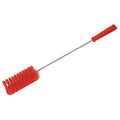 2" W Tube and Valve Brush, Medium, 13 25/64 in L Handle, 5 in L Brush, Red, 20 in L Overall