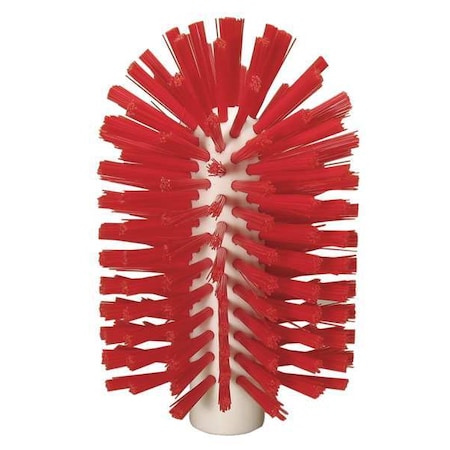 3 7/8 in W Tube and Pipe Brush, Medium, Not Applicable L Handle, 6 in L Brush, Red