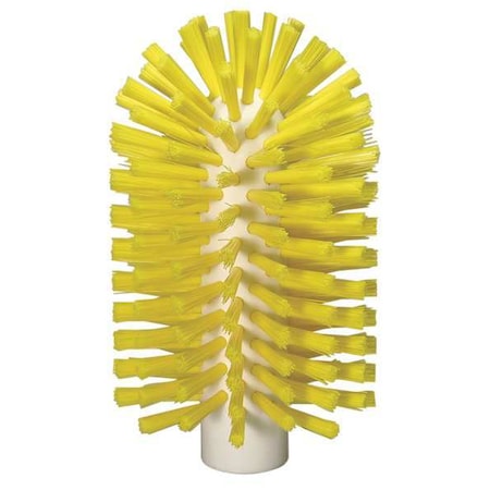 3-1/2" W Tube and Pipe Brush, Medium, Not Applicable L Handle, 5 3/4 in L Brush, Yellow