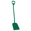 Ergonomic Square Point Shovel, Polypropylene Blade, 50 in L, Green