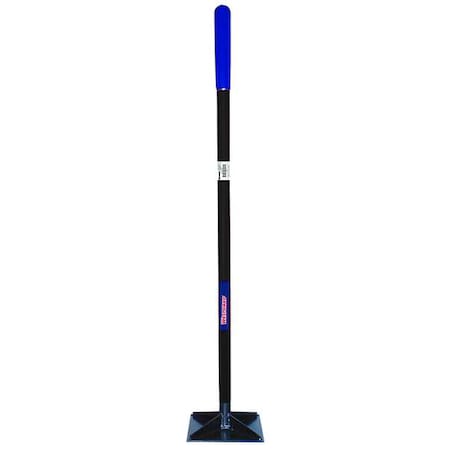 Tamper, Steel, 8in.L x 8in.W, Rubber Grip