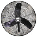 Standard Duty Industrial Fan, Wall Mount, 30 in Blade Dia, 120V, 5,570/7,480/8,780 cfm