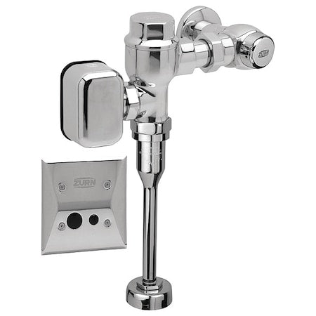 Urinal Automatic Flush Valve, 1 gpf gpf, Polished Chrome, 3/4 in, 3/4 in Spud Coupling