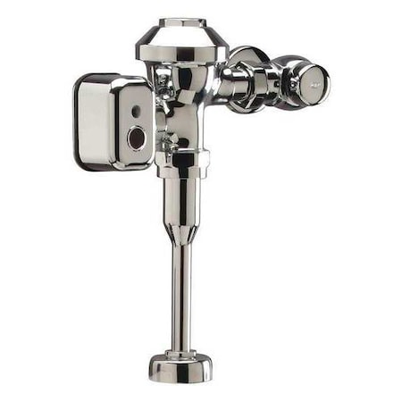 Urinal Automatic Flush Valve, 1 gpf gpf, Polished Chrome, 3/4 in, 1 1/2 in Spud Coupling