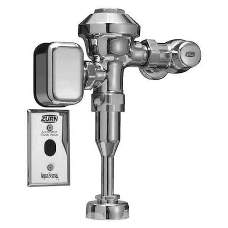 Urinal Automatic Flush Valve, 0.5 gpf gpf, Polished Chrome, 3/4 in, 3/4 in Spud Coupling