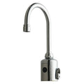 Sensor Single Hole Mount, 1 Hole Gooseneck Bathroom Faucet, Polished chrome