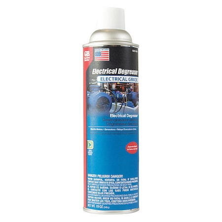 Electrical Degreaser, 19 Oz Aerosol Can, Liquid, Blue