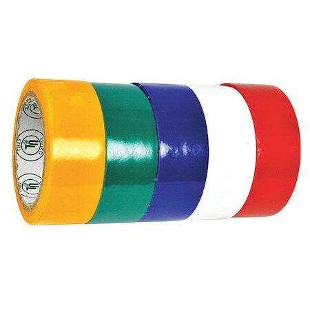 Electrical Tape, 3/4"x12ft, Assorted Color