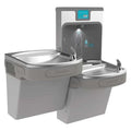 Drinking Fountain with Bottle Filler On-Wall Mount, 2 Levels, Gray, Indoor