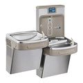 Drinking Fountain with Bottle Filler On-Wall Mount, 2 Levels, Silver, Indoor