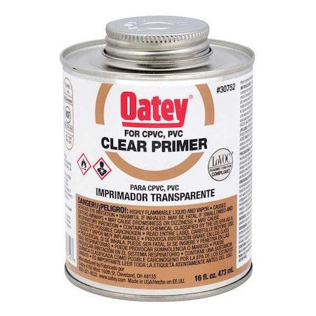 PVC Primer, Clear, 16 oz.