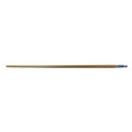 60" Handle, 1 in Dia, Silver, Tan, Wood