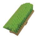 6 in W Scrub Brush, 7 5/8 in L Handle, 10 in L Brush, Green, Plastic, 10 in L Overall
