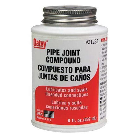Pipe Thread Sealant 8 fl oz, Brush-Top Can, Gray Pipe Joint Compound, Gray, Liquid