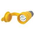 Watertight Locking Connector, L16-30R, 30 A, 480V AC, Three Phase, 3 Pole, Screw Terminals, Yellow