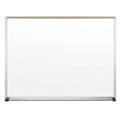 Dry Erase Board, Porcelain, 36 in, 48 in, Aluminum Frame, White, Gloss
