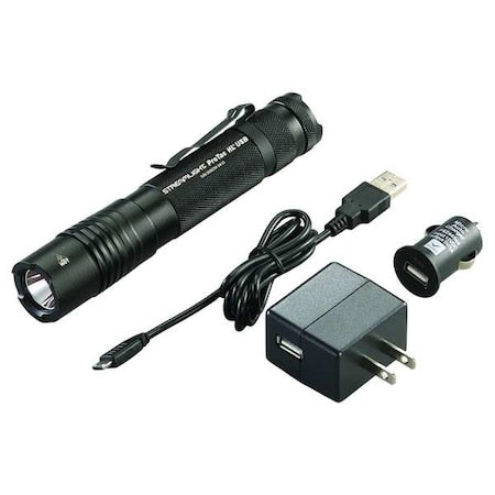 ProTac HL USB Flashlight, Led Black Industrial Handheld Flashlight, 1, 000 lm