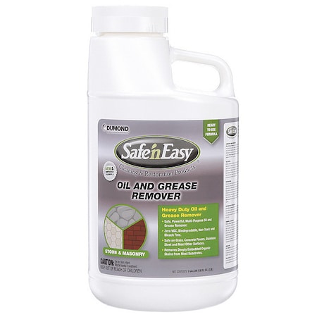 Oil And Grease Remover, 1 Gal Jug, Liquid, Clear