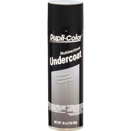 Rubberized Undercoating, Black, Rubberized, Solvent, 16 oz