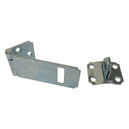 Fixed Staple Hasp, Zinc Plated, 1-1/2inL, Hasp Length: 3-1/2"