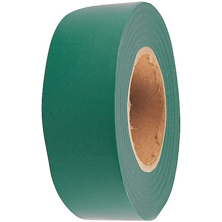 Flagging Tape, No Legend, Green, 1 3/16 in Wide x 150 ft Length, Vinyl, 5 mil