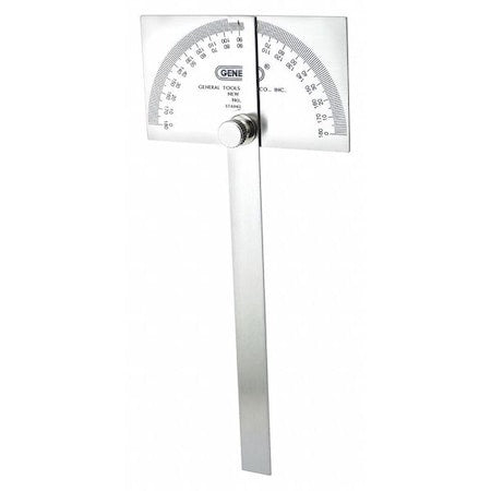 Protractor, Stainless Steel, 7-3/4 in. L
