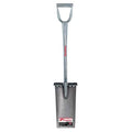 14 ga Garden Spade Shovel, Steel Blade, 29 in L Silver Steel Handle