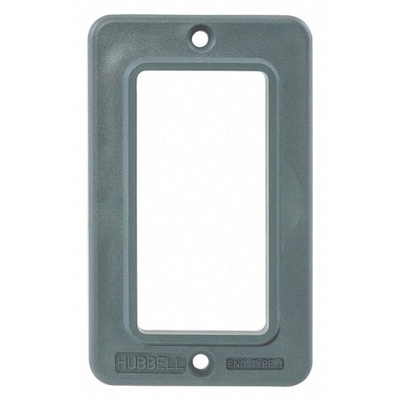 Box Cover, Outlet Box Type, 1 Gang, Thermoplastic Elastomer