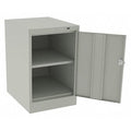 Shelving Storage Cabinet, 30 in H, 19 in W, 24 in D, Swing, Keyed, Light Gray, 1 Shelves, 0 Drawers