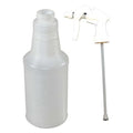 Trigger Spray Bottle, 18 oz, Stream, 10 3/8 in H, 7 1/4 in Dip Tube L, No Imprint, Plastic, Clear