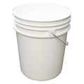 5 gal Round Bucket, White, Plastic