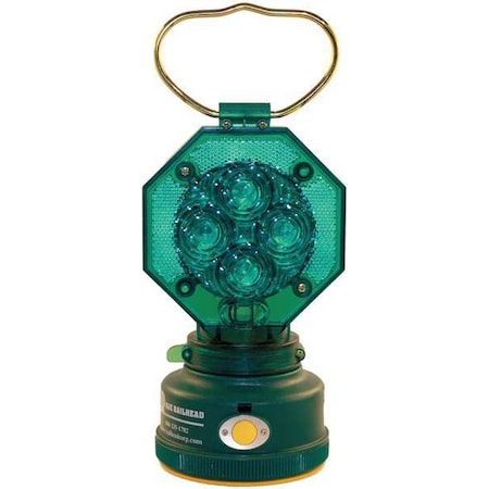 Safety Light, Green, LED, 2 D Batteries